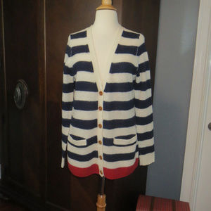 BIRDS OF PARADIS Trovata Stripe Cardigan V-Neck